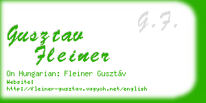 gusztav fleiner business card